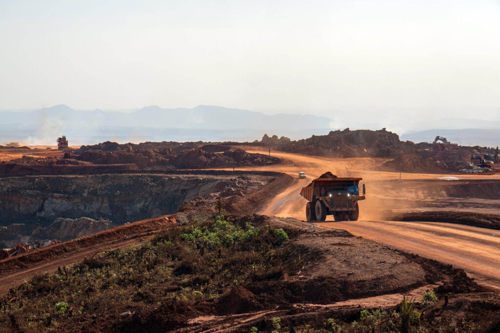 Truck at mining site